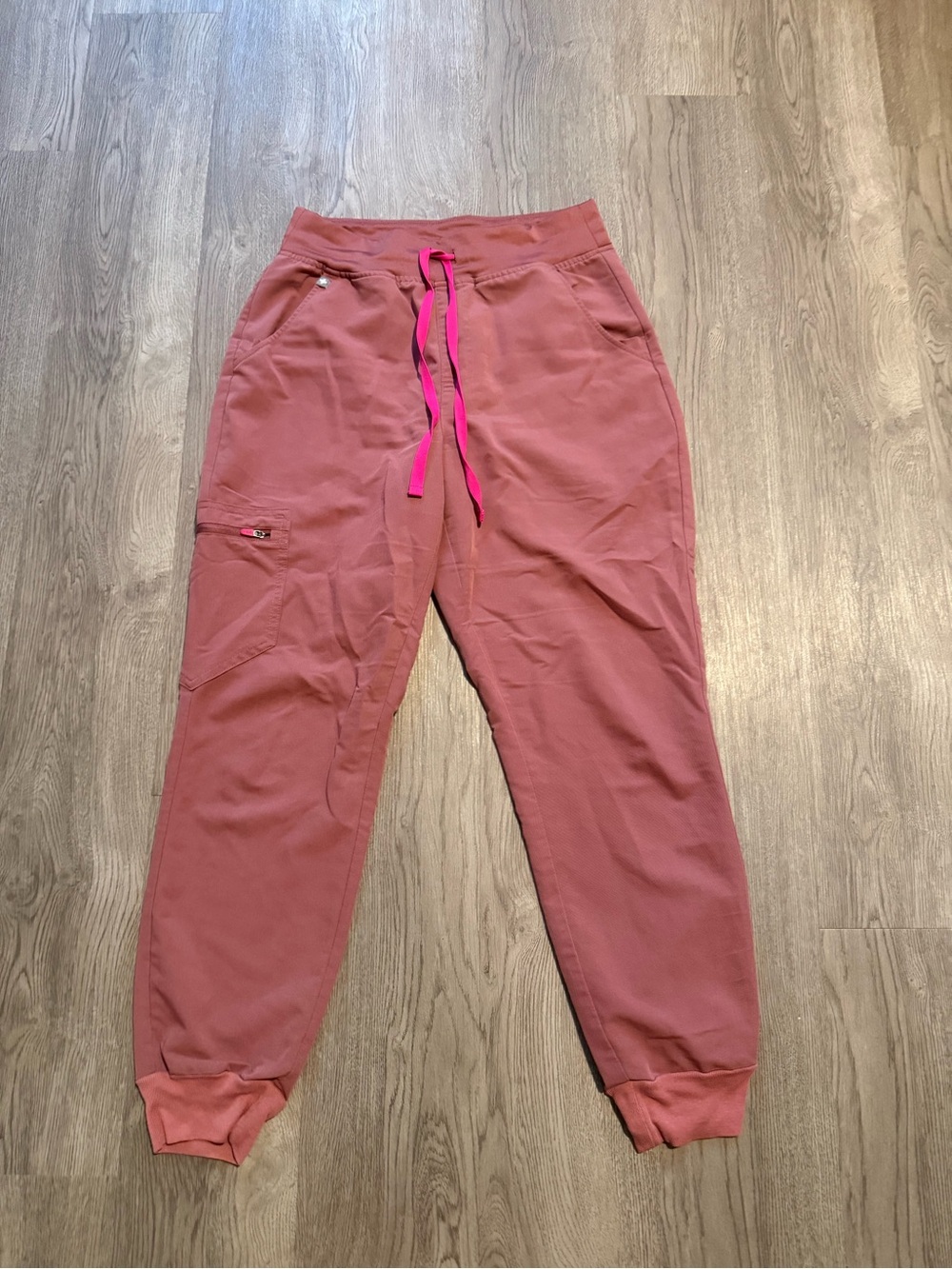 Figs Mauve Joggers with Hot Pink Drawstring - SP